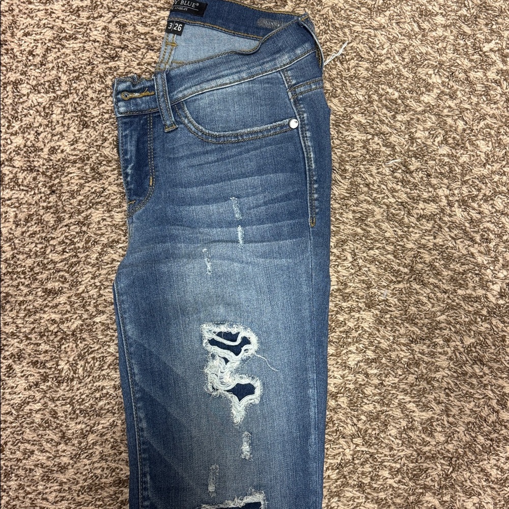 Judy Blue Medium Wash Distressed Skinny Jeans